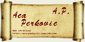 Aca Perković vizit kartica